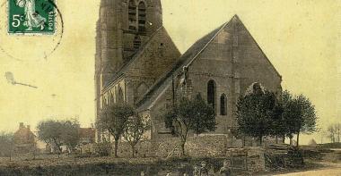 L'église, Vue prise de la cour des écoles